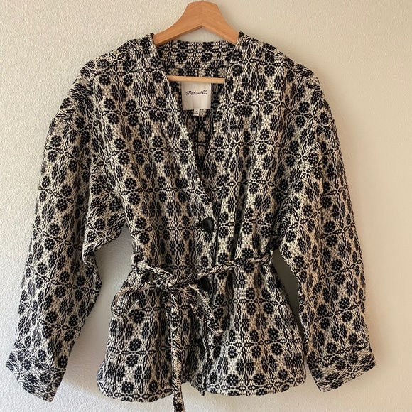 Madewell Geometric Jacquard Tie-Waist Jacket - Picture 4 of 8